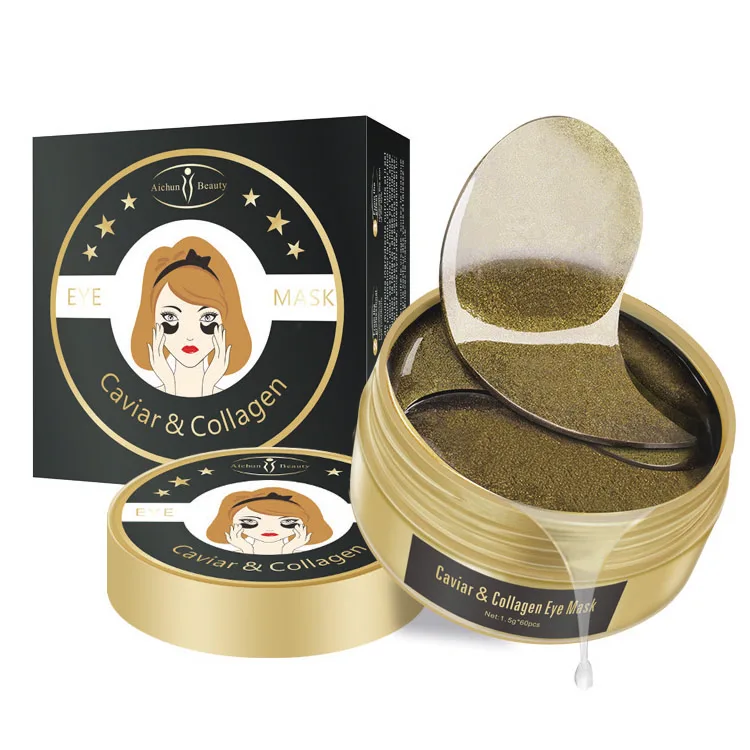 

Hot selling OEM multi-effect warm and moisturizing deep caviar extract eye mask