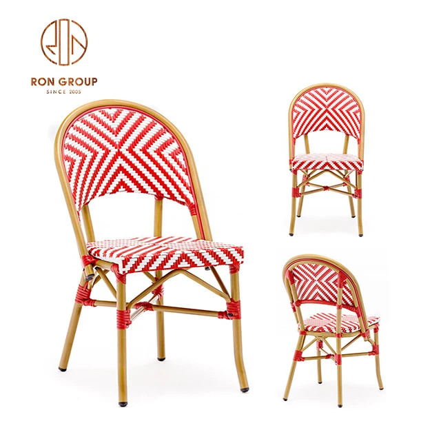 Classic red colours French Style Bistro outdoor Chair
