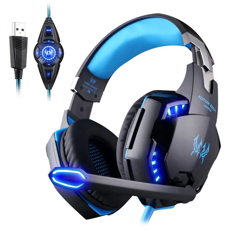 

Kotion Each G2200 Vibration Gaming Headset Gamer USB 7.1 surround Headphones