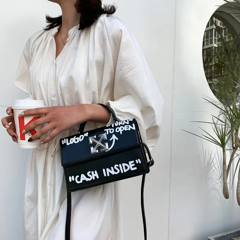 

Letter Print Crossbody Shoulder Bag Graffiti Bag Purses Women Travel Tote Handbags for women, Customizable