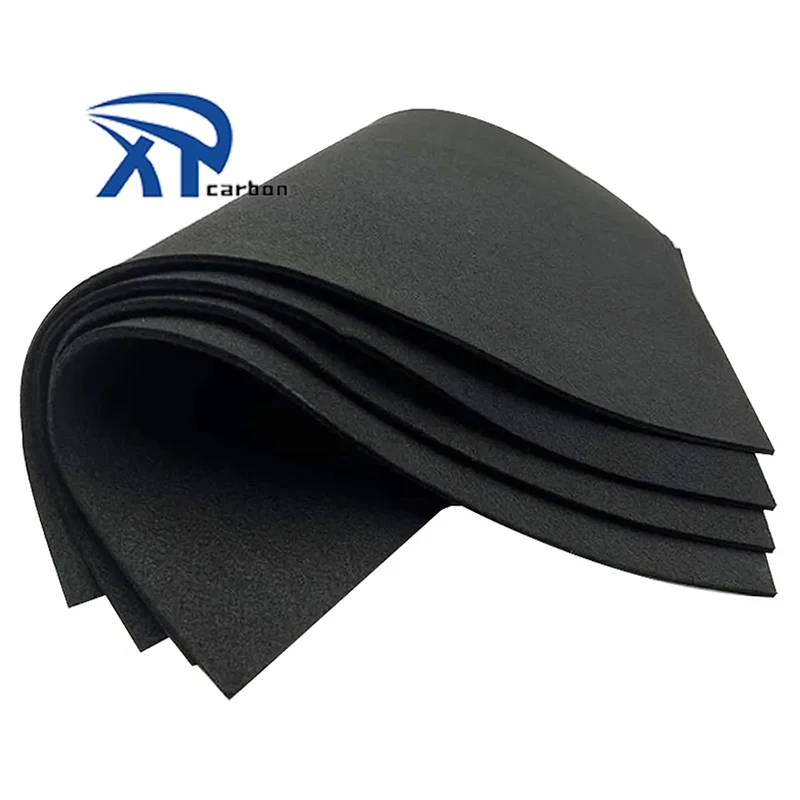 High Strength Carbon Felt Welding Blanket & Carbon Nonwoven Felt Protect Work Area From Heavy Pollution & High Temperature 2mm