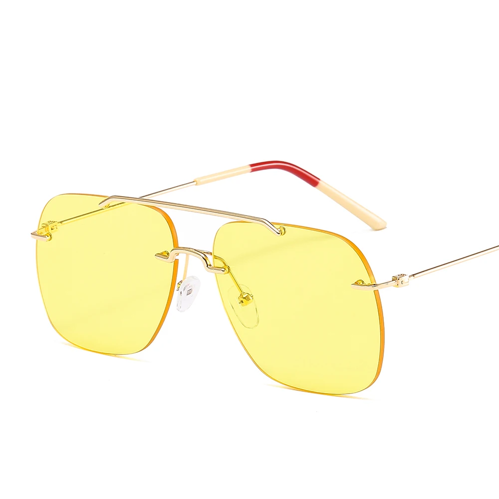 

Rimless Designer Women Luxury Pc Material Sunglasses with Private Label OEM