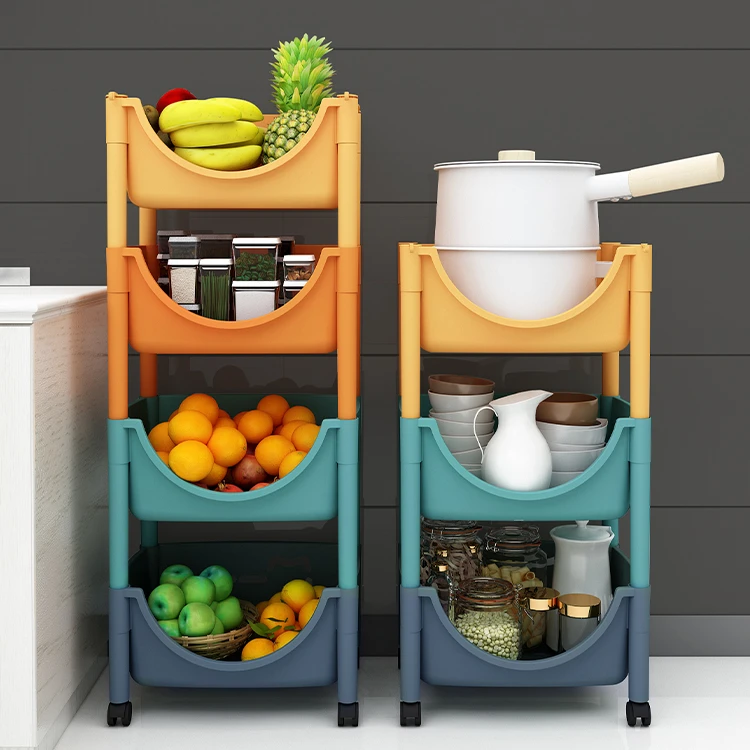 

Wholesale Kitchen Storage Rack Organizer Toy Corner Bedside Shelf Plastic, Mix color