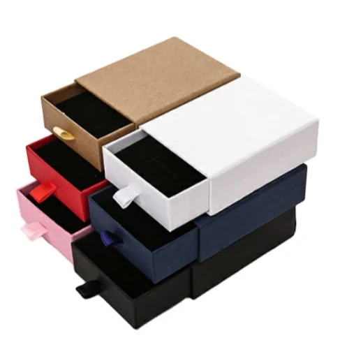 

Hot Sale Logo Printed Bulk Customized Kraft Paper Bangle Rectangle Embossed Packing Jewelry Box