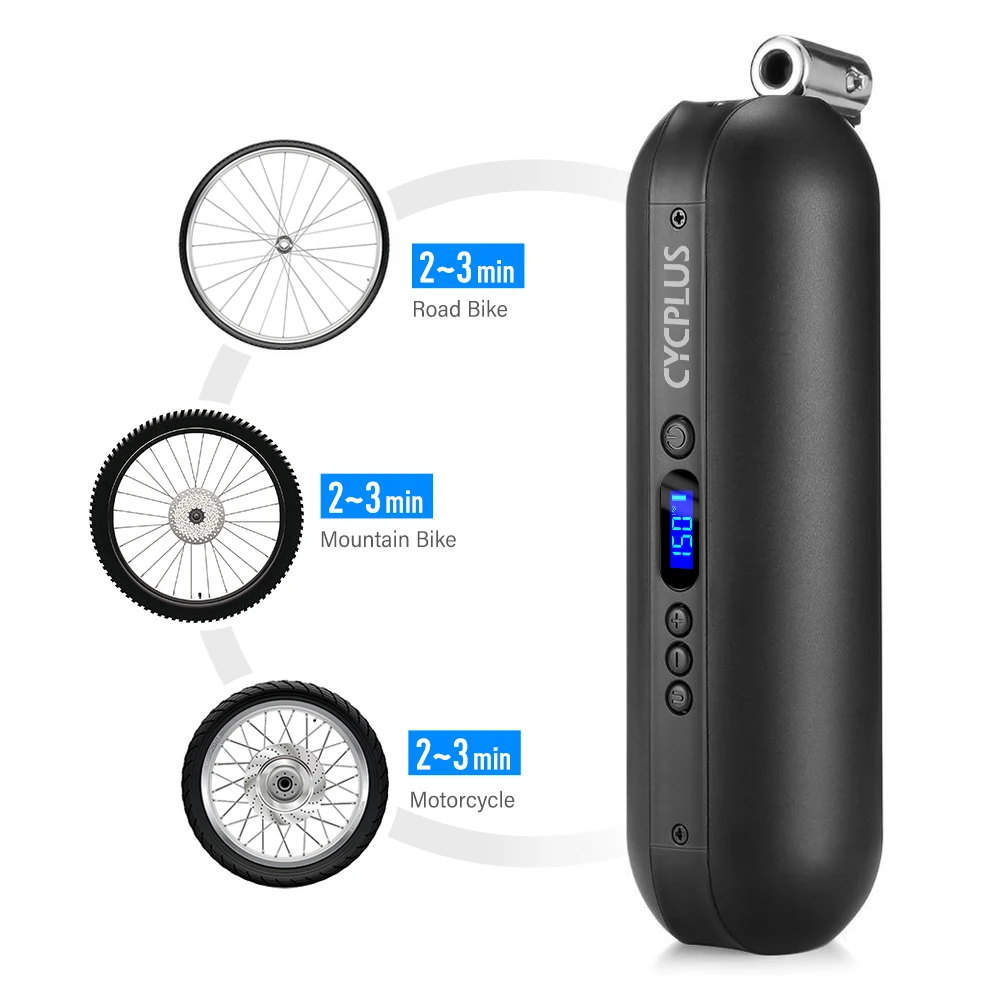 

CYCPLUS 4403 A3 Portable digital mini electric battery bicycle bike air pump