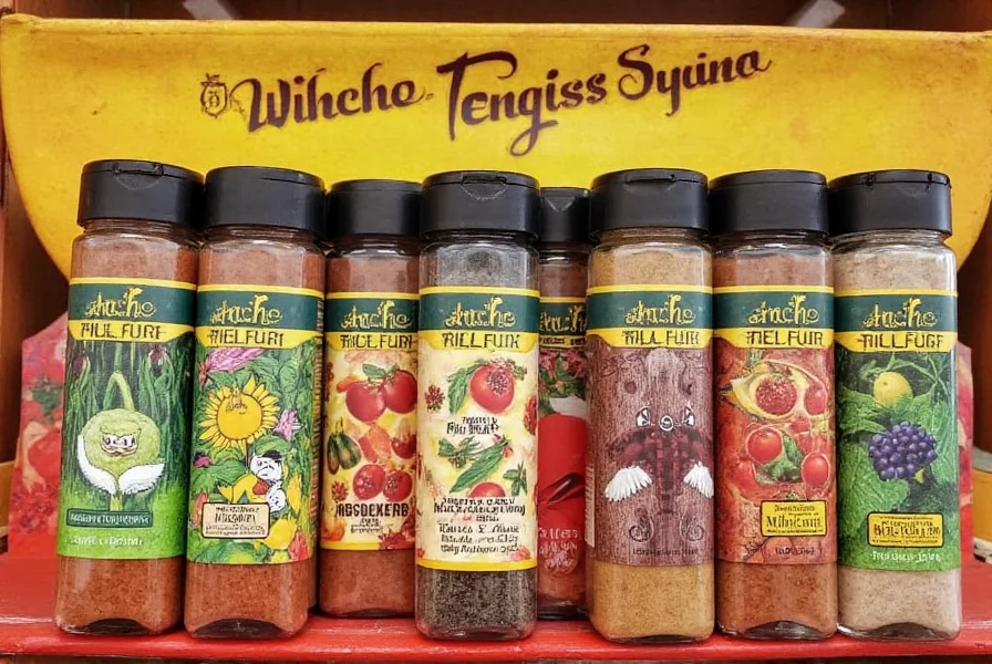 Close-up of ancho chili powder in a glass jar
