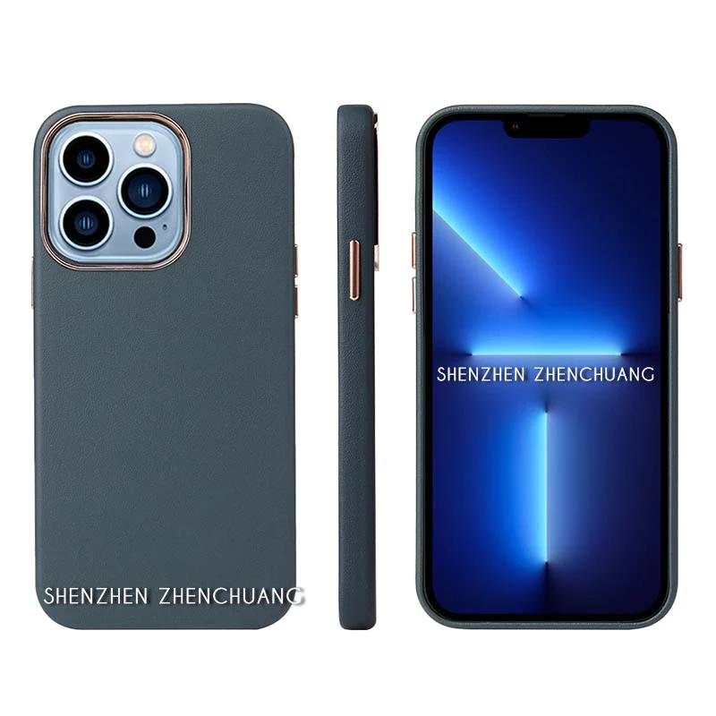 

Waterproof Cover For iPhone 13 Leather Case Customized logo Offical Leather Phone Case Cover For iPhone 12 Leather Case, 7 colors for stocks, other color for oem options