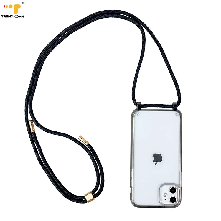

Adjustable Neck Lanyard Phone Necklace Rope Case For iPhone 11 Pro Crystal Clear Case