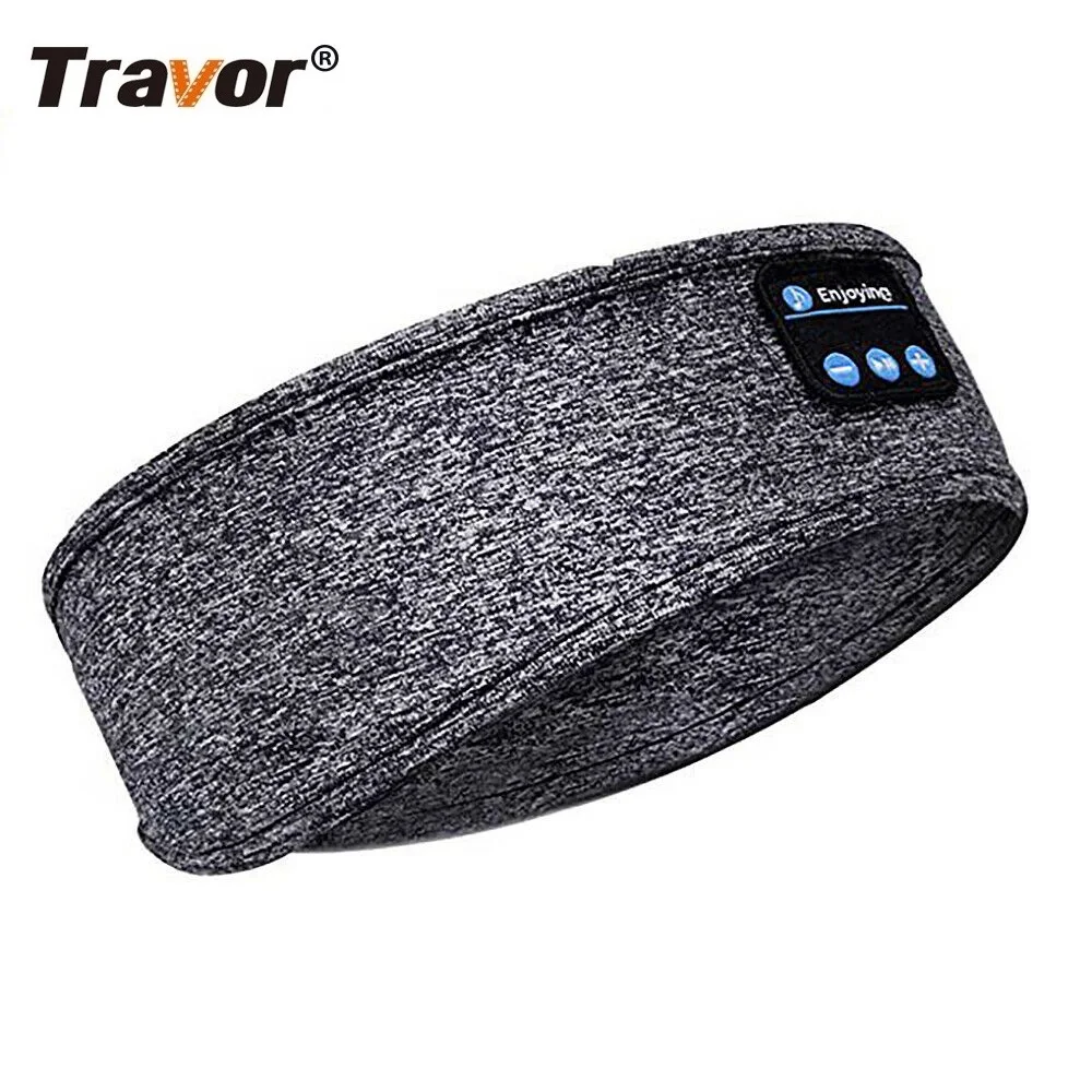 

Travor sleeping eye mask sports music blueteeth 5.0 headphones headband hairbands wireless stereo earphones for Jogging Yoga