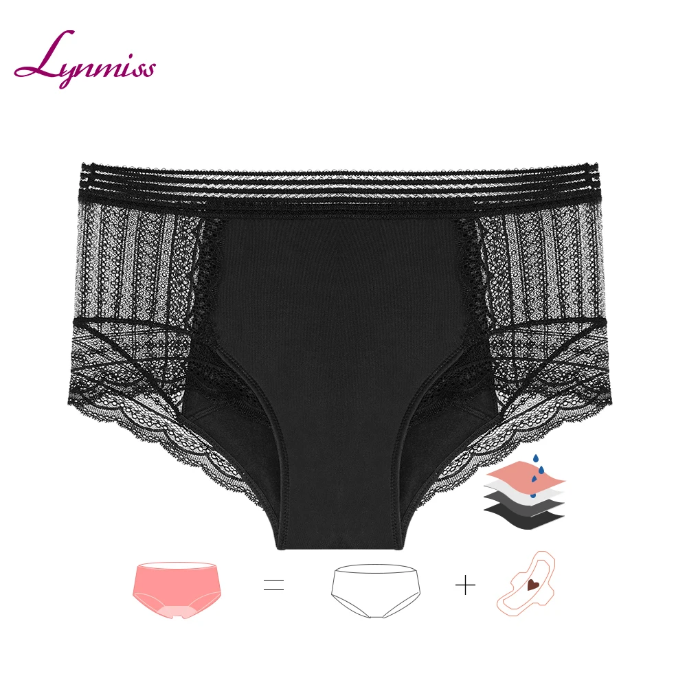 

LYNMISS Lace Hot sale period menstrual Plus size panties 2021 Anti-Bacterial Physiological Sexy Panti for period