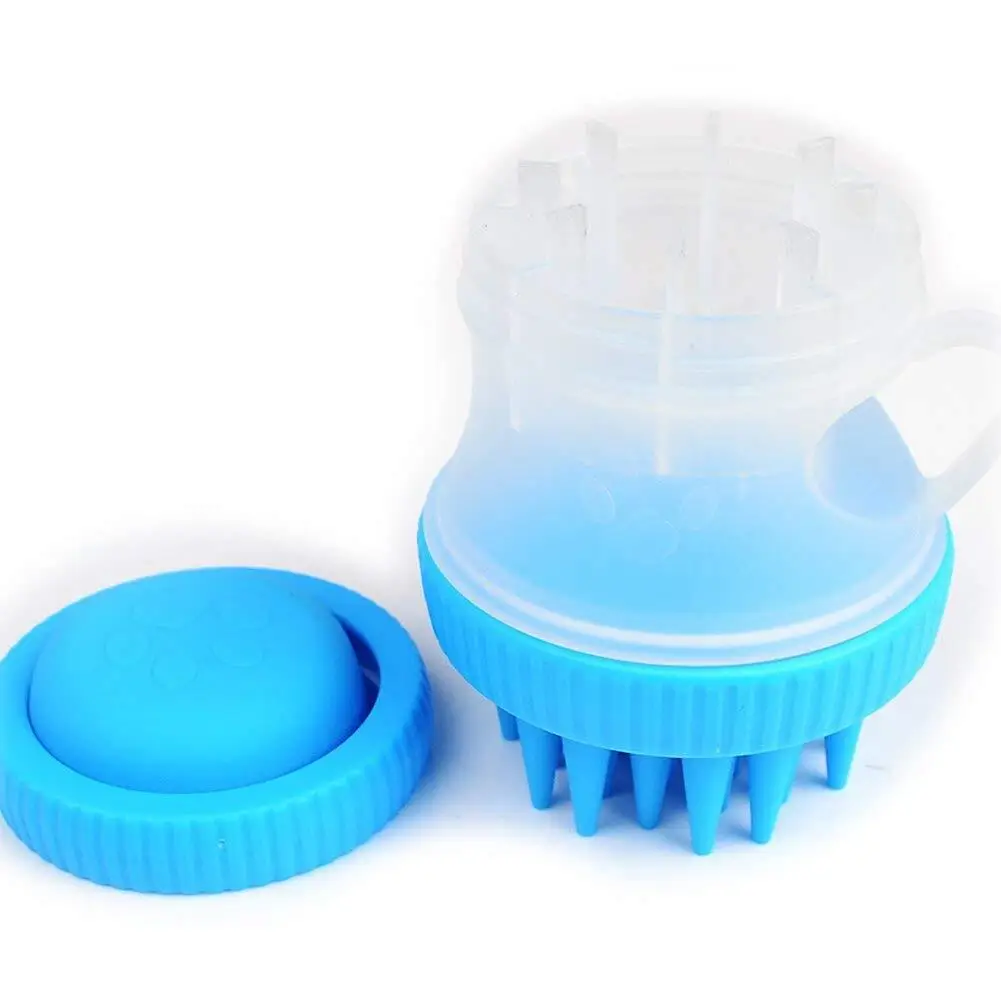 

Eco Massage Wood Silicone Dispense Dog Pet Bath Shower Brush Bamboo With Belt