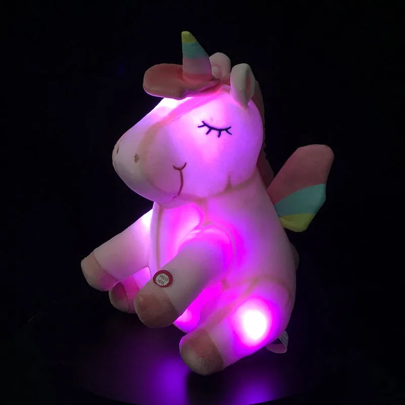 

Super Soft Unicorn Stuffed Animal Plush Toy Light Up Luminous Unicorn Dolls Night Glowing LED Unicorn Plush Toys