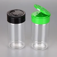 

Free sample clear empty salt packaging bottle plastic seal spice jar