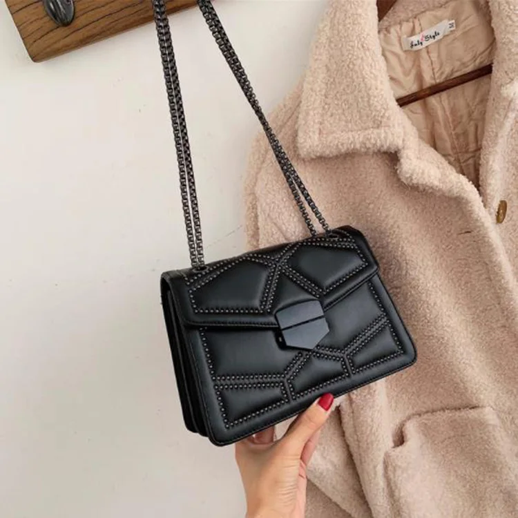 

Classical shoulder bag women hand chain bags women branded, Black