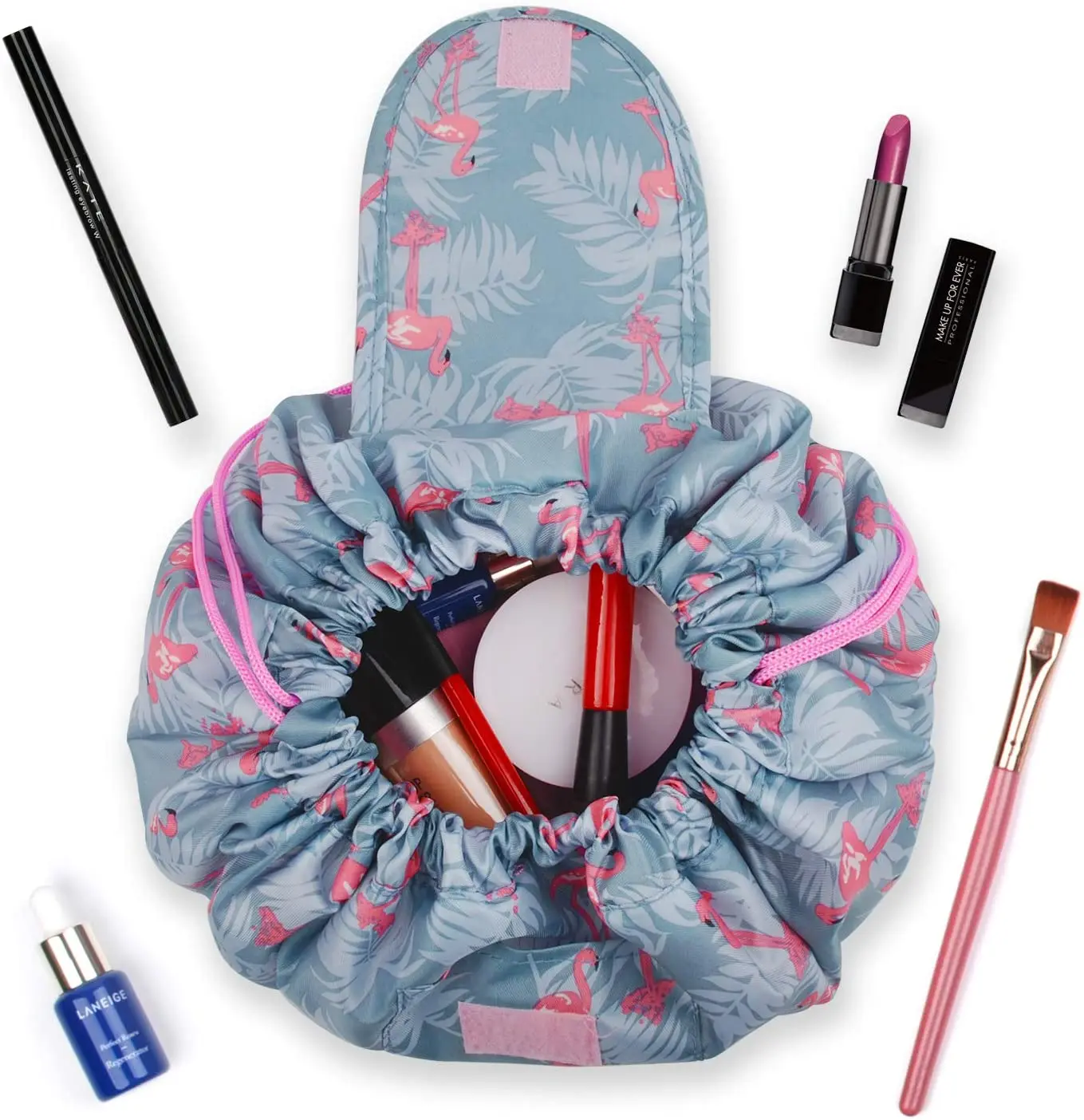 

Custom Portable Travel Drawstring Cosmetic Storage Bag Factory Price Makeup Bag