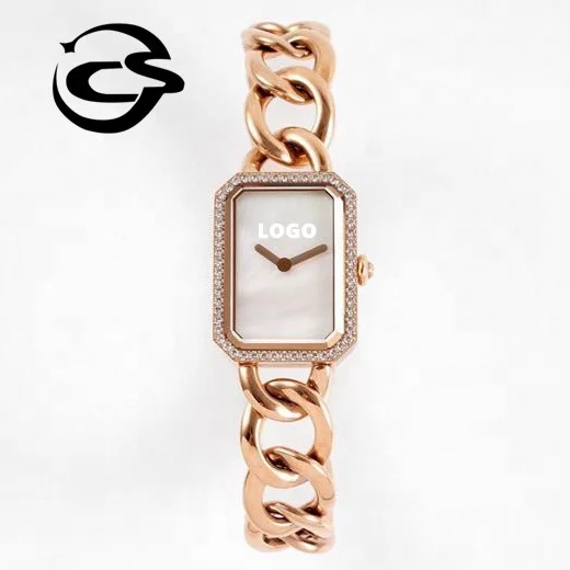 

Luxury brand Women's Watch BV factory 20mm H4412 Quartz movement Rose Gold Mother-of-Pearl Diamond Watches