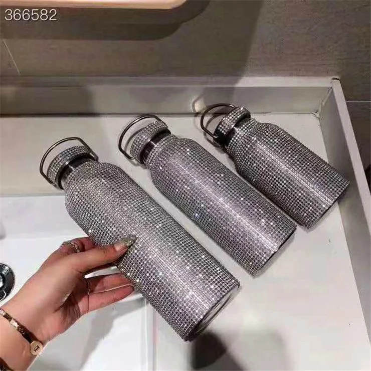 

Travel Crystal Cup Double Walled Bling Rhinestone Tumbler, Customized color