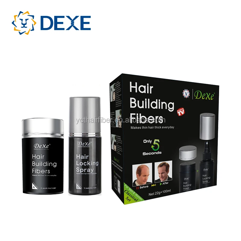 

hair building fibers cover bald spots instantly magic hair fiber refill pack Dexe 3D hair fiber for baldness, 12 colors