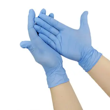 Disposable Black Nitrile Exam Gloves 9 
