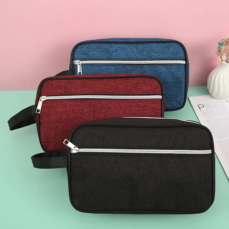 

Hot Sale Black Makeup Bag Vanity Case Custom Logo Toiletry Bag Men Cosmetic Bag