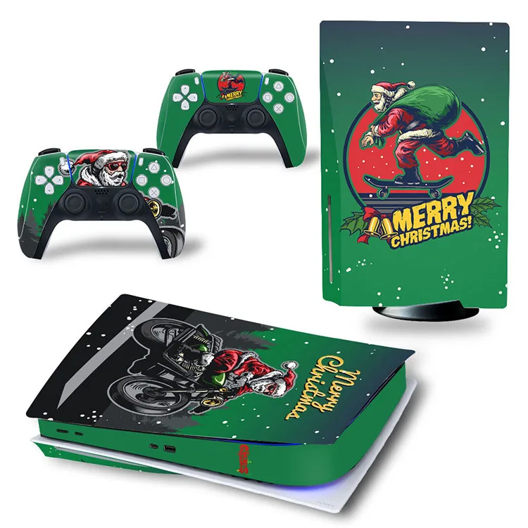 

Christmas Santa Claus Sticker Cover Skin Decal Vinyl Console Controller Skin For Playstation 5 PS5, Optional