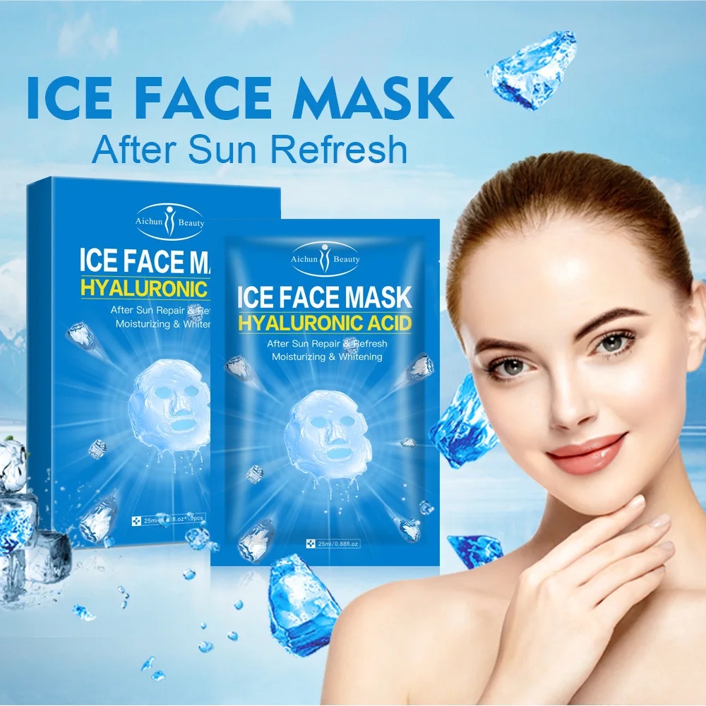 

Natural Hyaluronic Acid Ice Silk Face Mask Moisturizing And After Sun Repair Face Mask