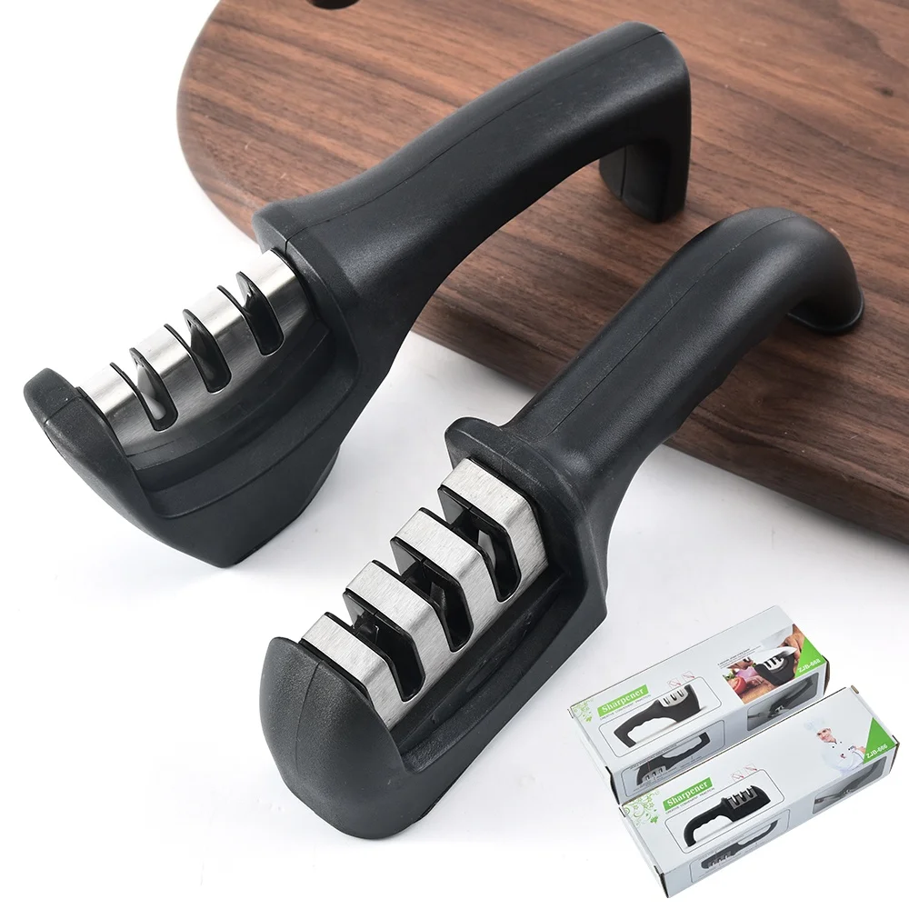 
High Quality Knife sharpener Professional Kitchen honing 3 stage Tungsten Steel Knife sharpener 