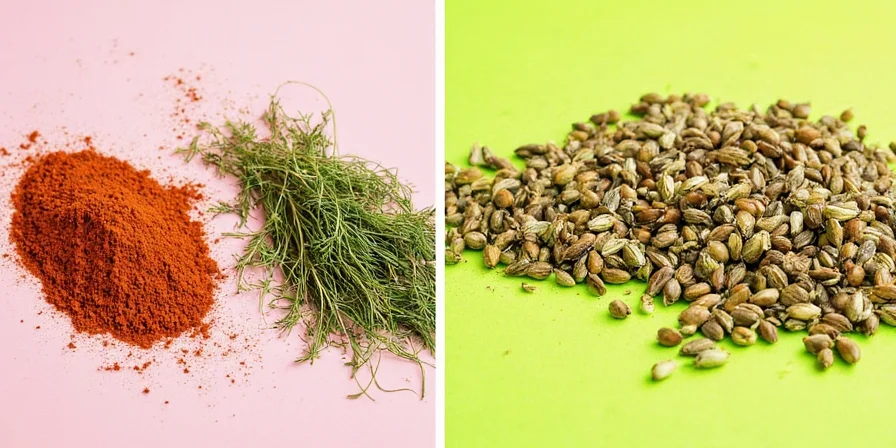 Turmeric powder with lemon and dill