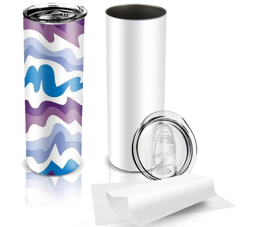 

Custom insulated double wall 20 oz stainless steel straight sublimation tumblers water bottle cup with slide lid and straw, Optional