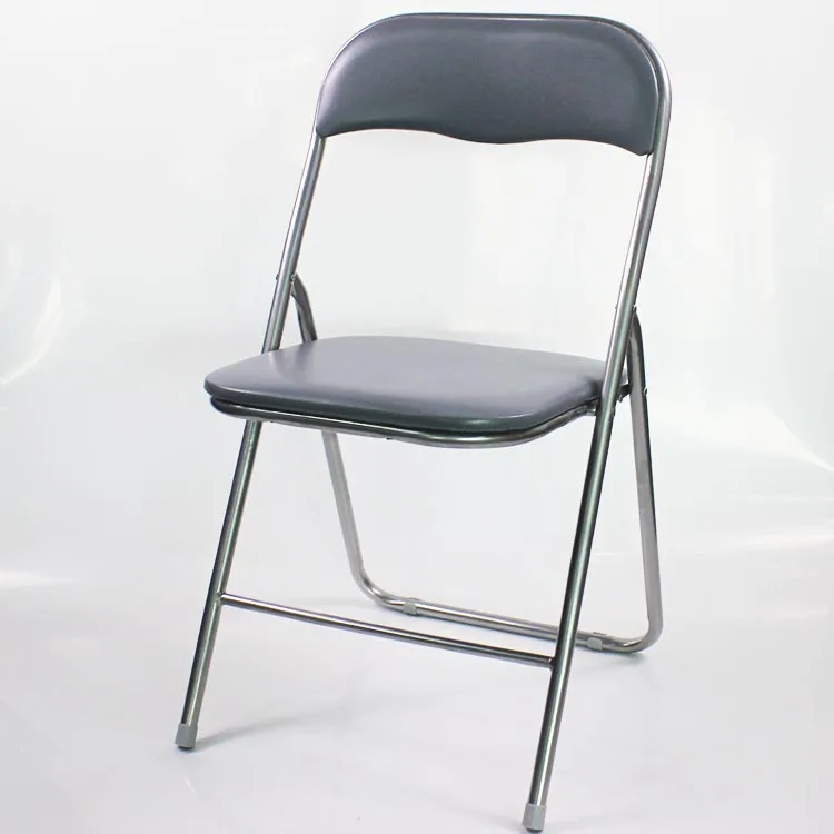 Black Red Blue Grey Pvc Folding Chair For Meeting Living Dining Room
