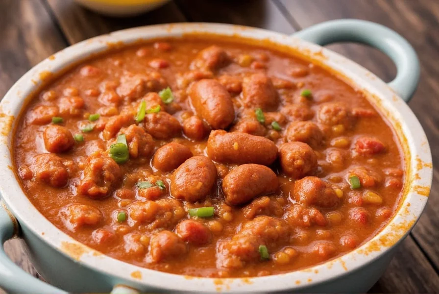 Chili chorizo platter with toppings and sides