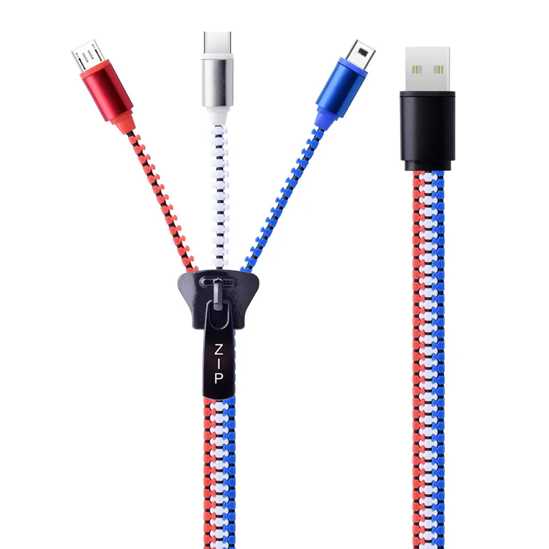 

3a Fast White Data Mobile Micro 5m 3m 1 Elbow Game With 3 Ports Charging In Nylon Braided Usb Cable For All Phone 1m 3ft, Mix color