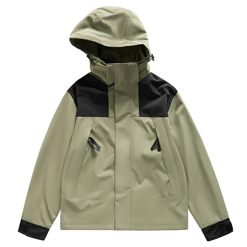 

Aoyema Windbreaker Rain Couple Jacket Water Resistant Hiking Lightweight Coat Running Fishing Waterproof Jacket for Men Women