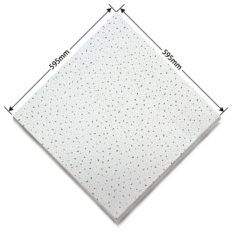 Modern Design Acoustic Mineral Wool Ceiling Board Moisture-Proof and Fire-Retardant 2x2 595x595x12mm Square Tiles for Hotels
