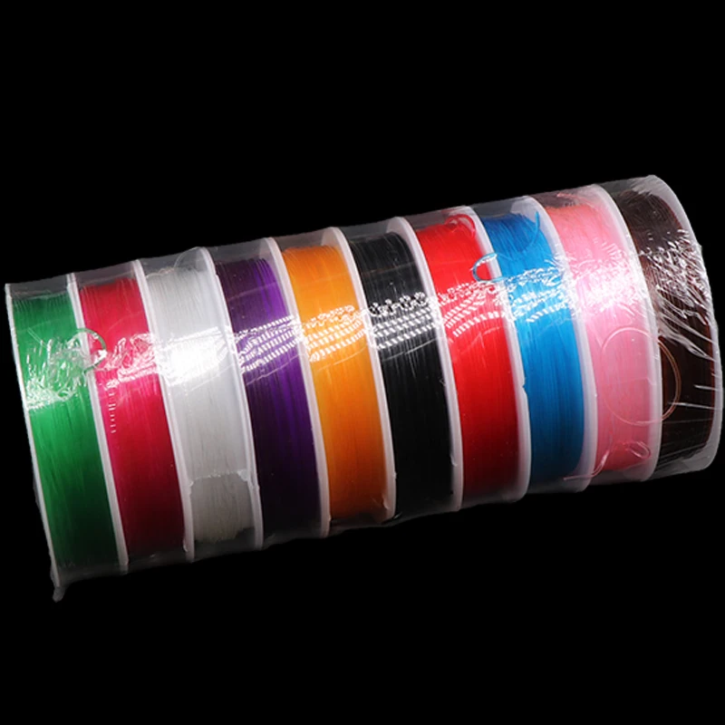 

10pcs/set Multicolors Crystal Elastic Beading Cord String Thread For DIY Necklace Bracelet Jewelry Making Supplie, Color mix