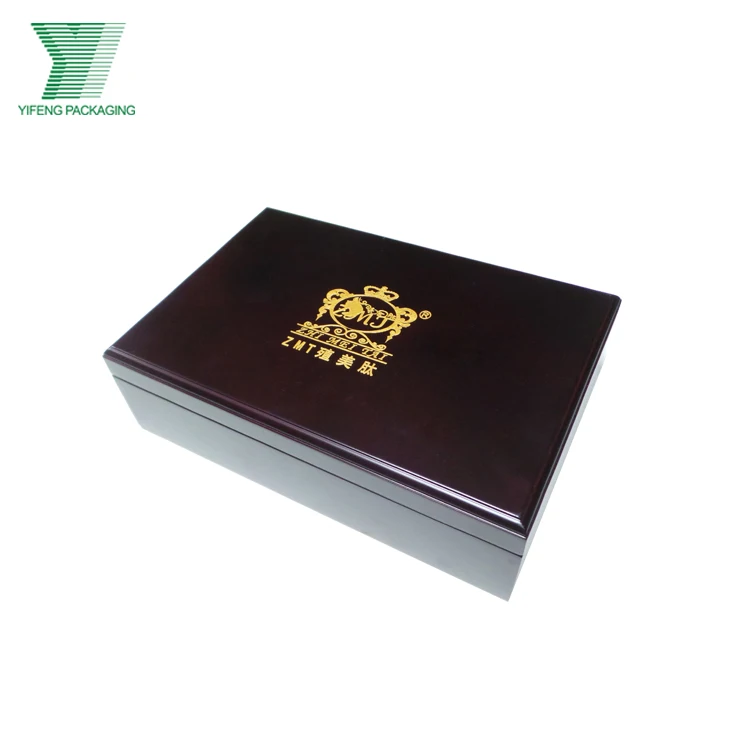 

Noble Elegant Black High- Glossy Piano Lacquer Wooden Packaging Perfume Custom Wooden Perfume Box