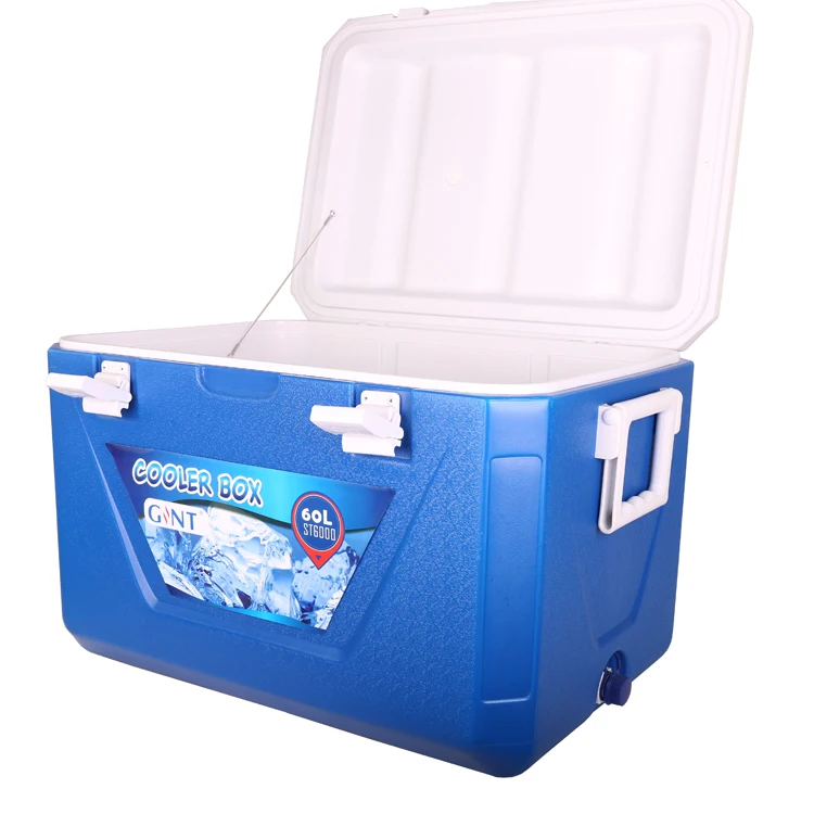 

GiNT 60L Custom Logo PU Foam Good Insulation Ice Chest Ice Cooler Box for Outdoor Fishing Hiking, Customized color acceptable