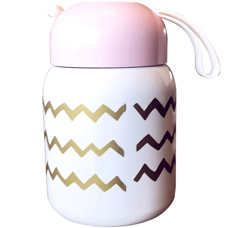 

small shaker cute 304 stainless steel vacuum insulated thermos flask water bottle with custom logo, Customized color