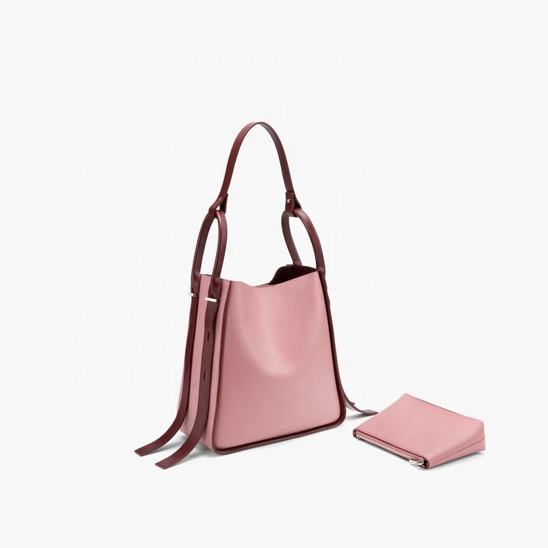 

PEDRO tote bag ladies solid color simple portable mother and child bucket bag Casual bucket bag