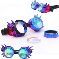 

Wholesale Hot Selling Fashion Men Women Rave Festival Party EDM Sunglasses Steampunk Sunglasses Kaleidoscope Goggles