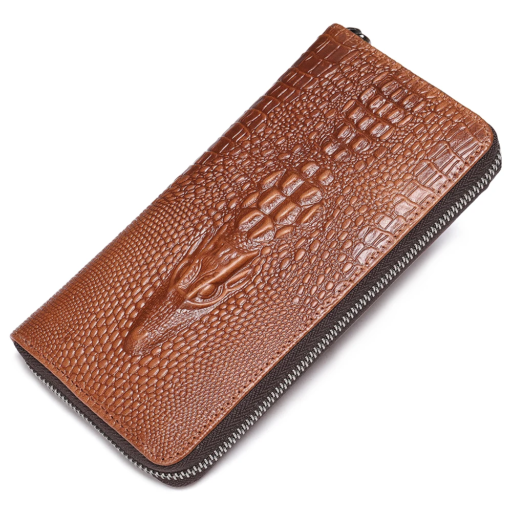 

Marrant Men's Clutch Bags Phone Wallets Male Genuine Leather Zipper Wallet billeteras hombre Card Holder Mens Money Clip Wallet, Coffee,brown,black