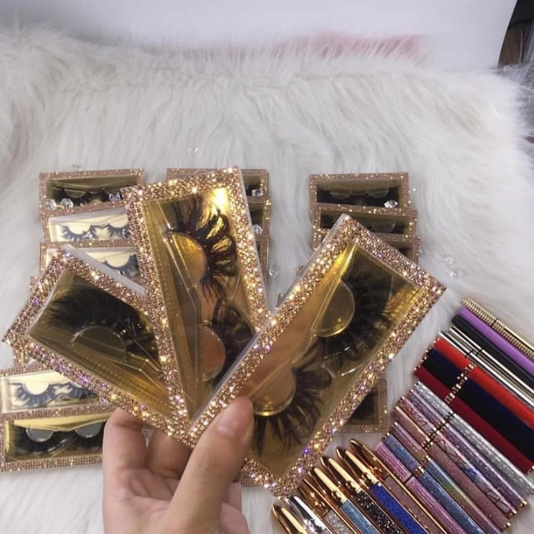 

new diamond eyelash box packaging 10mm to 25mm eyelashes fluffy slides 3d lash mink lashes 5d wholesale vendor for gift, Natural black
