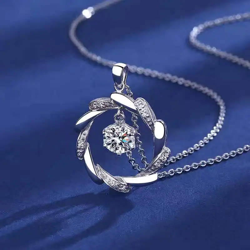 

Custom Necklace elegant temperament fashion smart pendant micro inlaid zircon brass jewelry wholesale