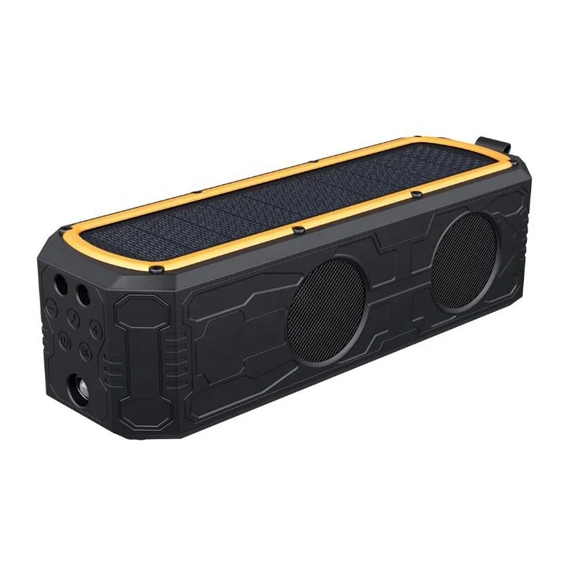 

New Hot Sale 4400mAh Waterproof power bank outdoor camping solar Wireless Portable Blue tooth Speaker