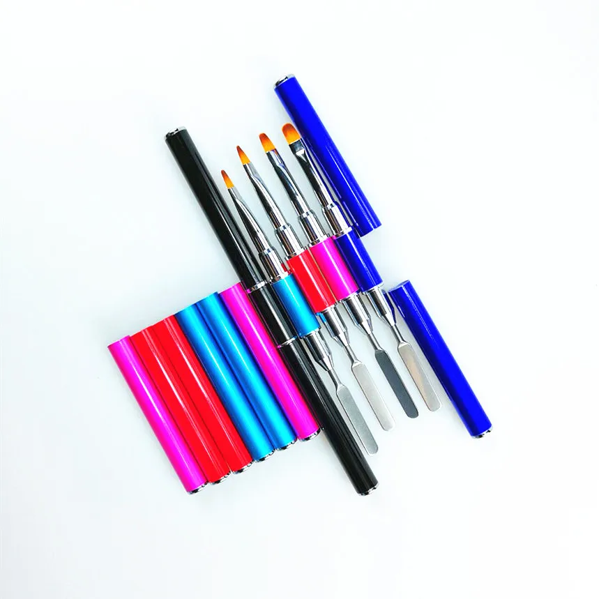 

Double Head Nail Pen Nail Steel Push Pen Light Therapy Crystal Pen Glue Toning Nail Tool