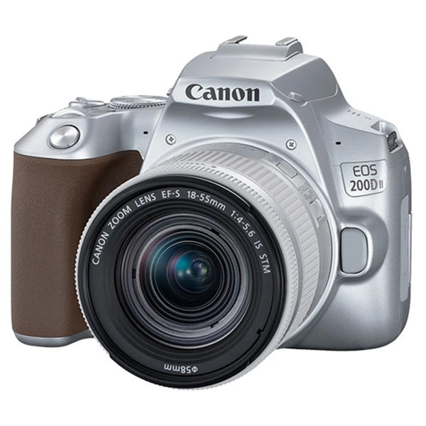 

CANON EOS 200D II Digital SLR Camera Silver KIT EF-S 18-55mm F4-5.6 IS STM Lens Silver