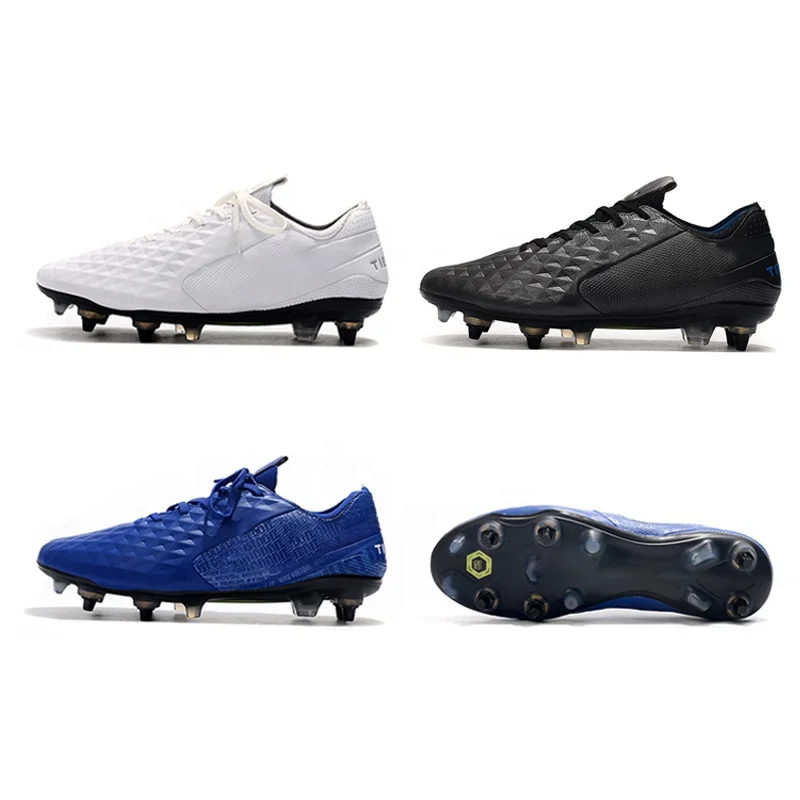 

Spot Drop-shopping Lace up Football Shoes Used Soccer Boots for Men Anti-slip Kids Boys Profession Training Soccer Cleats