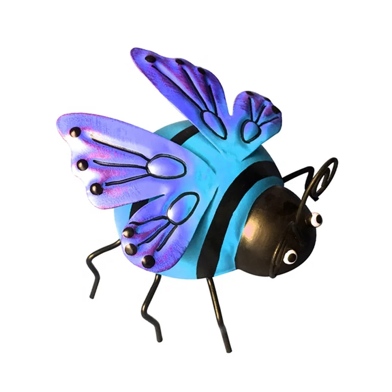 

Time Slow Amazon 3D creative home garden decoration suitable for courtyard garden wall art wrought iron crafts cute bee pendant