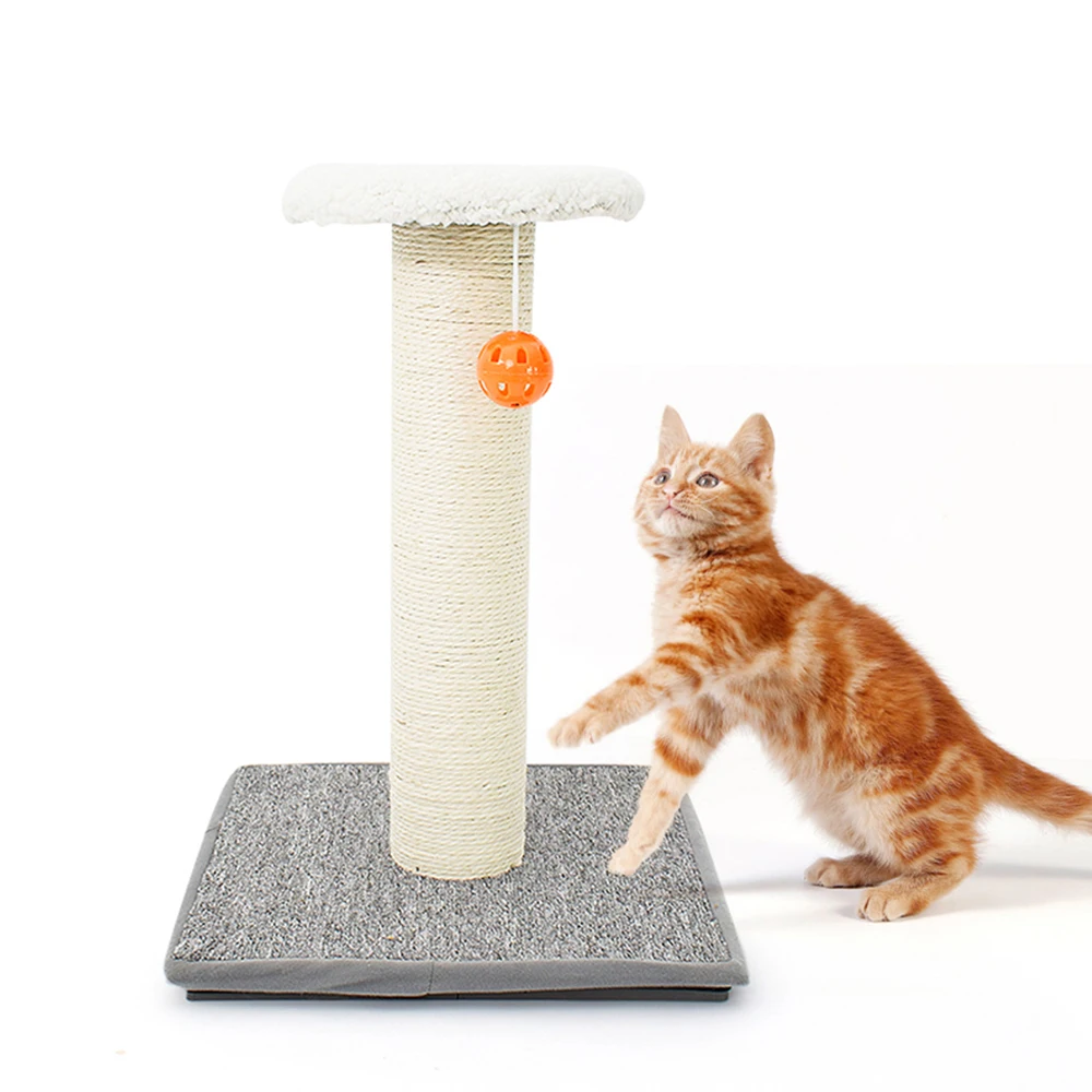 

Single column hemp rope funny cat scratching post training playing cat scratching post popular cheap cat toys