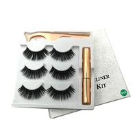 

Private Label Handmade eye Lashes magnetic eyelashes with Liquid eyeliner